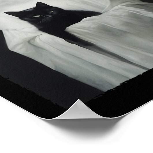 Halloween Black Cat Ghost Spooky Jahreszeit Kostüm Poster (Ecke)