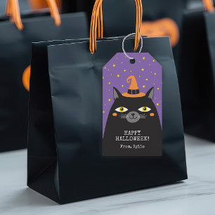 Halloween Black Cat Gift Tags Geschenkanhänger