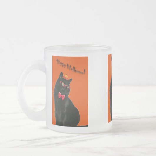 Halloween Black Cat Glass Tasse Varieté Set (Links)