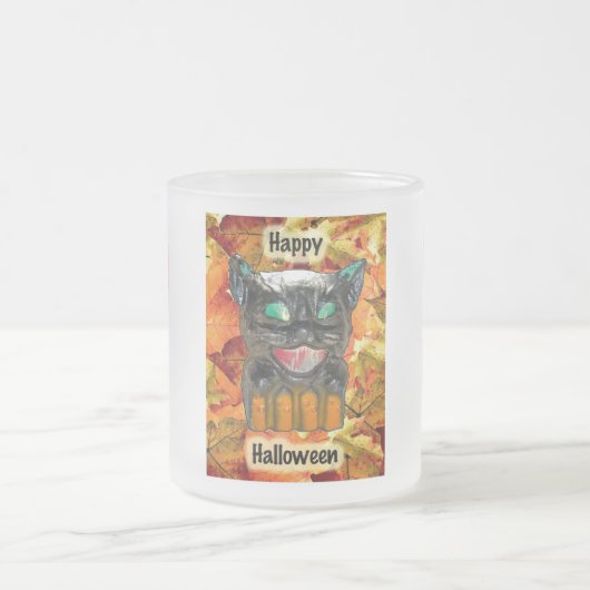 Halloween Black Cat Glass Tasse Varieté Set (Mittel)