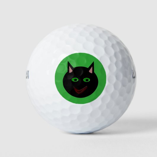 Halloween Black Cat Golf Ball (Vorderseite)