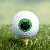 Halloween Black Cat Golf Ball (Insitu T-Shirt)