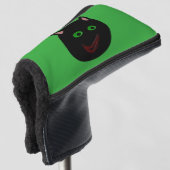 Halloween Black Cat Golf Putter Cover Headcover (3/4 Vorderseite)