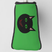 Halloween Black Cat Golf Putter Cover Headcover (Rotieren 90)