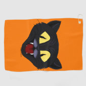 Halloween Black Cat Golfhandtuch (Horizontal)
