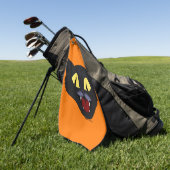 Halloween Black Cat Golfhandtuch (Gras)