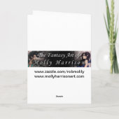 Halloween Black Cat Graveyard Fantasy Art Karte (Rückseite)