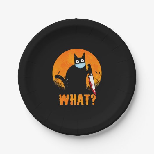 Halloween Black Cat Halloween - Pappteller (Vorderseite)