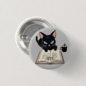 Halloween Black Cat Hexe Brew Rezept Button! Button (Vorne & Hinten)