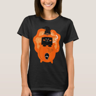 Halloween Black Cat Hexenhutenkürbis für Kinder Gi T-Shirt