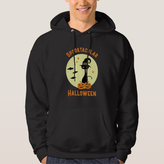 Halloween Black Cat Hoodie (Vorderseite)