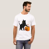 Halloween Black Cat Jack O' Lantern Pumpkin Sweet T-Shirt (Vorne ganz)