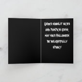 Halloween Black Cat & Jack-O-Lanterns Personalisie Karte (Innenseite)