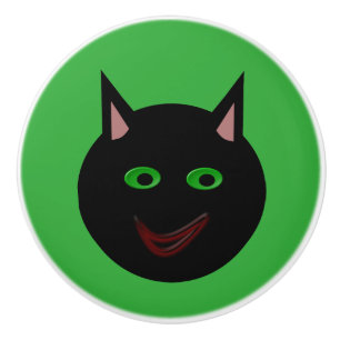 Halloween Black Cat Keramik Knock Keramikknauf