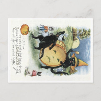 Halloween Black Cat Kitten Mice Mouse Postcard Feiertagspostkarte