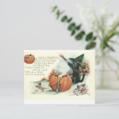 Halloween Black Cat Kitten Mice Mouse Postcard Postkarte (Stehend Vorderseite)
