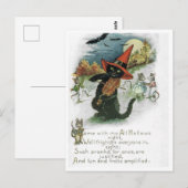 Halloween Black Cat Kitten Mice Mouse Postcard Postkarte (Vorne/Hinten)