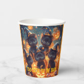 Halloween Black Cat Kittens Pappbecher (Vorderseite)