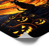 Halloween Black Cat Kostüm Van Gogh Starry Night Poster (Ecke)