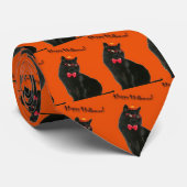 Halloween Black Cat Krawatte (Gerollt)