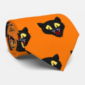 Halloween Black Cat Krawatte (Gerollt)