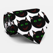 Halloween Black Cat Krawatte (Gerollt)