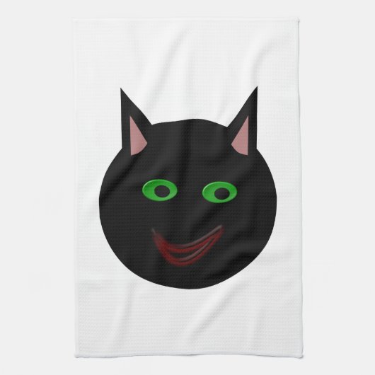 Halloween Black Cat Küchentuch (Vertikal)