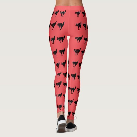 HALLOWEEN BLACK CAT  LEGGINGS (Rückseite)