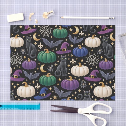Halloween Black Cat Luxury Seidenpapier (Handwerk)