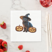 Halloween Black Cat Magic Classic T - Shirt Serviette (Beispiel)