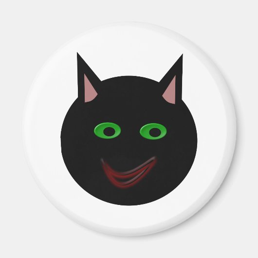 Halloween Black Cat Magnet (Vorne)