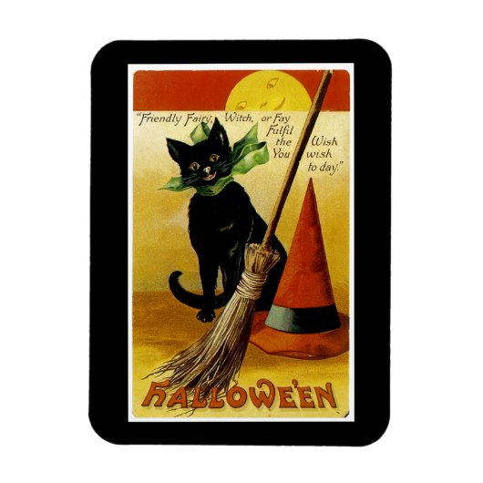 Halloween Black Cat Magnet (Vertikal)