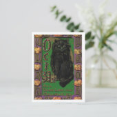Halloween Black Cat Mice Mouse Postcard Postkarte (Stehend Vorderseite)