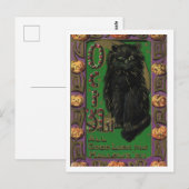 Halloween Black Cat Mice Mouse Postcard Postkarte (Vorne/Hinten)