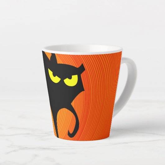 Halloween Black Cat Milchtasse (Rechte Ecke)