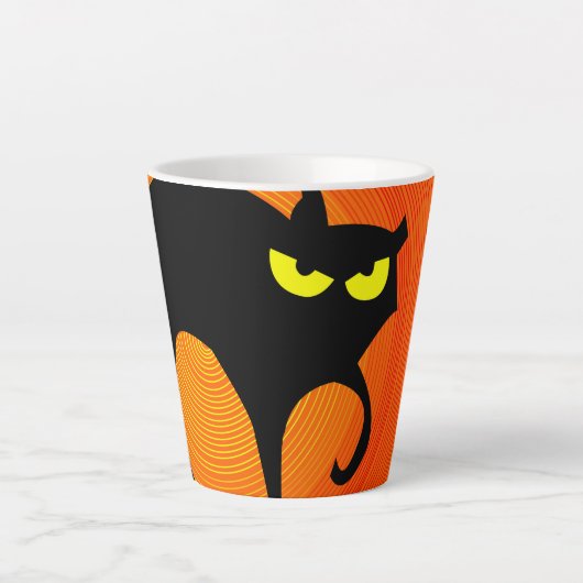 Halloween Black Cat Milchtasse (Vorderseite)