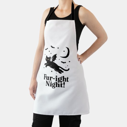 Halloween Black Cat mit Bat Wings Graphic Classic Schürze (InSitu)