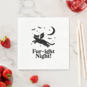 Halloween Black Cat mit Bat Wings Graphic Classic Serviette (Beispiel)