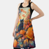 Halloween Black Cat mit Pumpkins Beängstigend Schürze (InSitu)