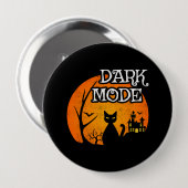 Halloween Black Cat Moon Funny Dark Mode Spaß Button (Vorne & Hinten)