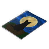 Halloween Black Cat Moonlit Silhouette Notizblock (Linke Seite)