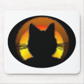 Halloween Black Cat Mousepad (Vorne)