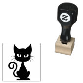 Halloween Black Cat Niedlich Gummistempel (Stempel)