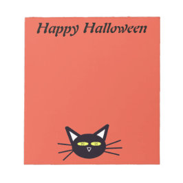 Halloween Black Cat Notizblock