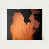 Halloween Black Cat Orange Hintergrund anpassen Wandteppich (Vorderseite (Horizontal))