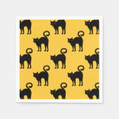 Halloween Black Cat Pattern Paper Napkins Serviette (Vorderseite)