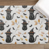 Halloween Black Cat Pattern - Witchy Cat Badematte