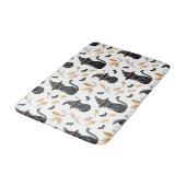 Halloween Black Cat Pattern - Witchy Cat Badematte (Schrägansicht)