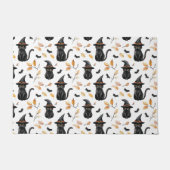 Halloween Black Cat Pattern - Witchy Cat Fußmatte (Vorderseite)