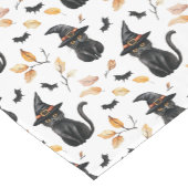 Halloween Black Cat Pattern - Witchy Cat Kurzer Tischläufer (Ecke)